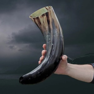 Natural Viking Drinking Horn Handmade Authentic Horn <b>Mug</b> For Beer Wine Vintage Style Reusable Bar Accessory - Product Image 5