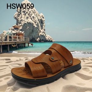 CXT, Fabriqué en Chine, sandales en <span class=keywords><strong>cuir</strong></span> PU pour hommes/femmes, style pieds nus, bout ouvert, marron/noir, chaussures de plage pour temps chaud, HSW059 - Product Image 1