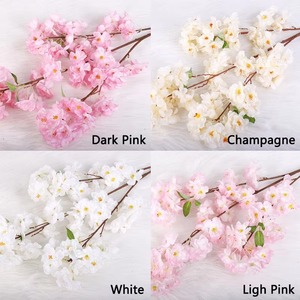 <b>Artificial</b> Silk Cherry Blossom <b>Flowers</b> <b>for</b> Home <b>Garden</b> Wedding Event Christmas Decoration - Product Image 6