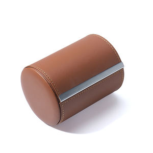 Caja de regalo de negocios de rollo de viaje para hombres antiarrugas impermeable caja de almacenamiento de corbata de cuero portátil - Product Image 5