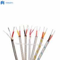 Kabel Ekstensi Termokopel Tipe S untuk Pemanasan Industri Suhu Tinggi 22AWG 0.2mm Berlapis Fiberglass