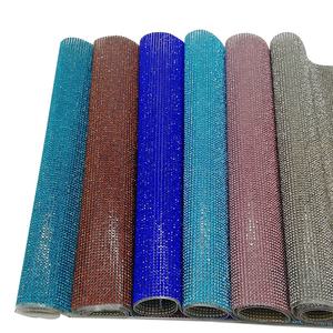 S030 24*40cm Hotfix <span class=keywords><strong>Verre</strong></span> Strass Garniture Feuille Adhésif Cristal Feuille Strass <span class=keywords><strong>Applique</strong></span> pour DIY - Product Image 2