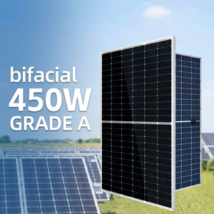 Panel Solar Bifacial Sunplus Optimum Inc de 450W en Stock, Doble Vidrio Monocristalino, 23.8% de Eficiencia, 182mm - Product Image 1