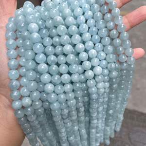 Cuentas Sueltas de <span class=keywords><strong>Aguamarina</strong></span> Natural, <span class=keywords><strong>Accesorios</strong></span> de Joyería, Cuentas de Piedras Semipreciosas, Piedras Redondas para Hacer Pulseras - Product Image 3