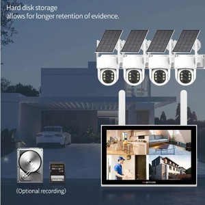 Day One CTS Solar <b>WiFi</b> PTZ <b>Camera</b> 4-Pack 10.1-Inch NVR Screen <b>Security</b> Monitoring System - Product Image 1