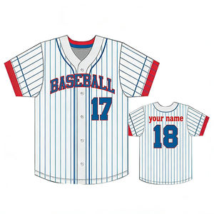 Maillot de baseball vierge de haute qualité, personnalisable OEM, en maille, pour adulte, vêtement de sport - Product Image 4