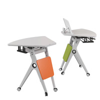 Table de bureau mobile de Table d'école de formation de pliage d'abs en plastique moderne
