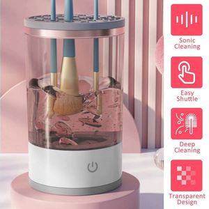 USB <b>Plug</b> Portable Electric Makeup Brush Cleaner With <b>Rubber</b> Makeup Machine Electric USB Quick Cleaner Cleaning Brush Collar Brus - Product Image 2