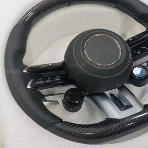 Volante de fibra de carbono de cuero perforado OLED para <span class=keywords><strong>Mercedes</strong></span> <span class=keywords><strong>Benz</strong></span> SL GLA35 GLA45 GLB180 GLB200 GLB35 GLA GLE GLS63 <span class=keywords><strong>AMG</strong></span> GT - Product Image 3