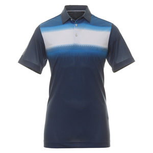 เสื้อโปโล80% สีฟ้าอะตอมของผู้ชายเสื้อกอล์ฟ20% โพลีเอสเตอร์สแปนเด็กซ์โลโก้ที่กำหนดเอง
