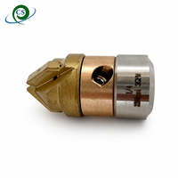 Buse de nettoyage haute pression en laiton, forme tête de perceuse, 1/4 pouce, 2200 PSI, 3 GPM, base en acier inoxydable pour la découpe de conduites de liquide de refroidissement