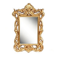 Miroir mural baroque de luxe en or sculpté, miroir antique orné en forme d'arche, miroir de pleine longueur pour salon, hôtel, décoration de la maison