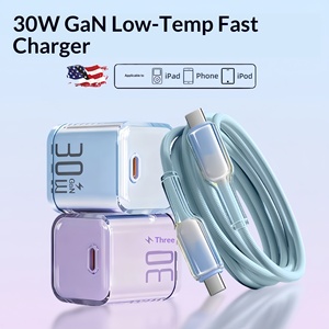 New PD 30W Transparent GaN Charger Fast Charging Power <b>Adapter</b> Compatible with iPhone 8 to 17 Series Mobile Phones - Product Image 4