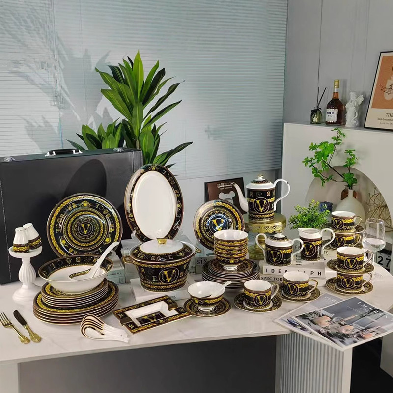 Juego de 58 piezas Oro negro