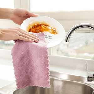 Tissu en microfibre sec absorbant fort 25*25cm serviettes de cuisine technique tricotée en gros - Product Image 6