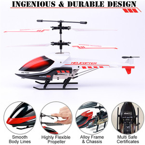 Máy Bay Trực Thăng Điều Khiển Từ Xa Hợp Kim <span class=keywords><strong>3.5</strong></span> Kênh Với Con Quay Hồi Chuyển Và Đèn LED Dòng Quân Sự Mini - Product Image 2