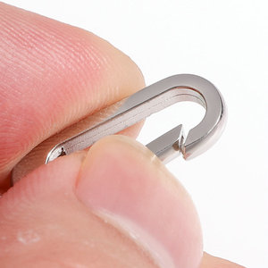 316 Stainless Steel Oval Spring Gate Ring Clasps 18K Gold Plated 18x7mm Open Carabiner Lock Connectors - Product Image 3