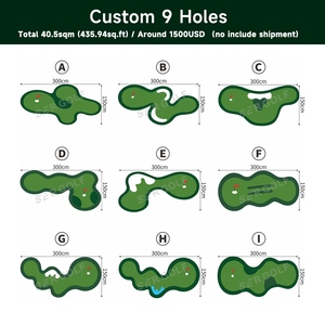 Tapis de <span class=keywords><strong>golf</strong></span> pliable portable OEM pour mini-parcours de <span class=keywords><strong>golf</strong></span>, pour l'entraînement au putting et au chipping, sur mesure - Product Image 5