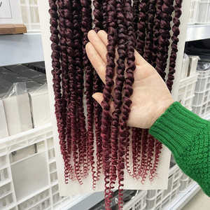 <span class=keywords><strong>Cheveux</strong></span> à tresser populaires de 20 pouces, 3x pré-torsadés, Passion Twist, colorés, fibre ignifuge de qualité supérieure, Bomb Ghana Twist, <span class=keywords><strong>cheveux</strong></span> à crocheter - Product Image 2
