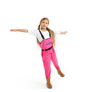 أحذية صيد مخصصة للأطفال رخيصة الثمن، أحذية صدرية من البولي فينيل كلوريد مقاومة للماء والرياح وقابلة للتنفس مع إغلاق بالمشبك للأطفال - Product Image 2