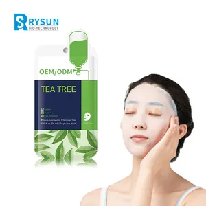 Wholesale Cosmetic Botanical Face Mask Collagen Tea Tree Hydrating Green Tea Collagen Facial Essence Mask