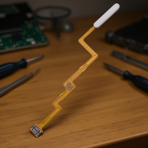 สำหรับเสี่ยวมี่ Mi11i สายเคเบิลแบบยืดหยุ่นสำหรับปุ่มเปิดปิดพร้อมเครื่องอ่านลายนิ้วมือ ดีไซน์แถบสีขาว - Product Image 2