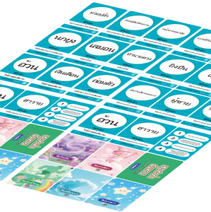 Jeu de cartes You Act I Guess Thai Charades - 51 pièces - Jeu de société familial pour 12+ personnes avec des cartes de 8,7x5,7 cm dans une boîte de 15x12x4 cm (design de dessin animé) - Product Image 6