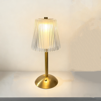 Lampe de table moderne à LED avec lumière ambiante rechargeable par USB, lampe de chevet pour chambre à coucher, bar, camping, éclairage dimmable