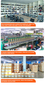 Bonés Esportivos de Alta Qualidade com Forro de Cetim Preto e Logo em Strass Bordado Personalizado em Algodão Gorras com Visor de Camurça 5 Painéis - Product Image 5