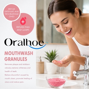 Oralhoe Granules de bain de bouche Pêche Douce – Haleine Fraîche Longue Durée, Protection des Gencives, Nettoyage Buccal Portable pour Voyage - Product Image 4