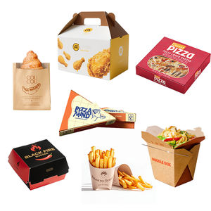 กล่องกระดาษบรรจุภัณฑ์อาหารแบบมีหูหิ้วสำหรับไก่ทอด เบอร์เกอร์เกาหลี และอาหารอื่นๆ แบบนำกลับบ้าน - Product Image 2