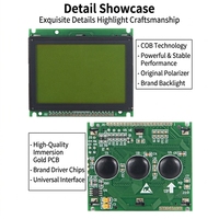 Module COB ST7920-OB, alimentation 5.0V, port parallèle, écran LCD graphique monochrome jaune STN 128x64, modules d'affichage HUIJING, luminosité 500