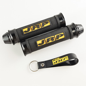 Poignées de guidon JRP en caoutchouc noir antidérapant universelles pour motos tout-terrain - Product Image 2