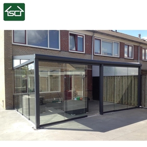 Véranda murale en aluminium avec porte coulissante, jardin d'extérieur, véranda en verre - Product Image 6