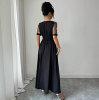 Pour le commerce extérieur 2026 Nouvelle robe longue à manches longues brodée et patchwork pour femmes, style européen et américain, transfrontalière