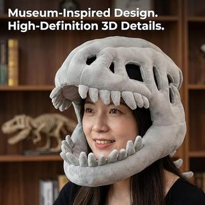 Costume de squelette de dinosaure MS, masque de crâne de spinosaure 3D et colonne vertébrale en peluche, pour jeu d'habillage - Product Image 4