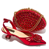 Nouvelle Collection 2026 : Ensemble Chaussures et Sac Africains de Haute Qualité – Talons Hauts Scintillants avec Sac Assorti pour Fêtes au Nigeria AB9217