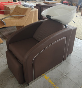 À Vendre Luxueux et Multifonctionnel Prix de Gros Shampooing Chaises rose Shampooing Bol et Chaise Salon de Coiffure Shampooing Chaise - Product Image 2