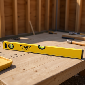 Nivel clásico Stanley 48 de aluminio con vial para fontanería y construcción - Product Image 3