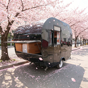 Retro Waffle Truck DOT Soda Cart Stylish Sandwich Food Trailer - Product Image 4