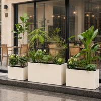 Jardinières de séparation pour terrasse de café, bacs à plantes en métal sur mesure pour restaurants et espaces de restauration en plein air
