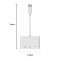 Lector de Tarjetas OTG 3 en 1 Tipo C de Cantell, Precio de Fábrica, Adaptador de Memoria USB TF/Compact Flash Inteligente con Cubierta de Nailon para Computadora