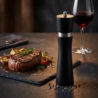 Moulin à sel et poivre en bois en gros, moulin à épices manuel rechargeable en acier inoxydable, style vintage pour table de salle à manger et restaurant