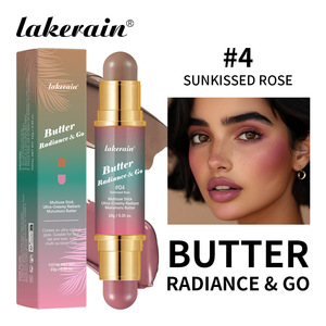Lakerain Contour Blush Double Tête Multi-usages Effet Beurre Éclatant – Stick de Maquillage Hydratant pour Contour, Lèvres, Yeux et Joues - Product Image 6