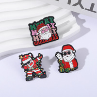 Nouveau Style noël père noël orignal dessin animé créatif mignon joyeux noël émail épinglette pour la décoration de cadeau
