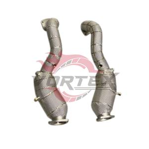 Collecteurs longs en acier inoxydable 304 Vortex pour Porsche 718 GT4 RS 4.0L Flat-6 2022-2025 avec bouclier thermique et conception à longueur égale - Product Image 2