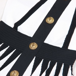 Sexy Woven Solid Color Spliced Appliques Halter Sleeveless Backless Breathable Eco-Friendly Summer <b>Dress</b> for Women - Product Image 4