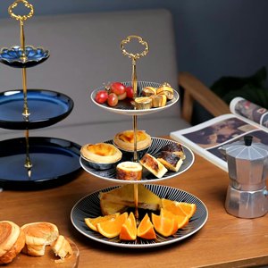 Giá Đỡ Bánh Cupcake Tráng Miệng Châu Âu Nhiều Phong Cách Giá Đỡ Bánh 3 Tầng Giá Đỡ Bánh Bằng Gốm Cho Bánh Cưới - Product Image 3