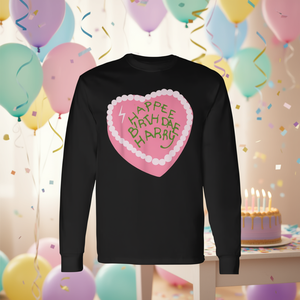 Happee Birthdae Harry T-shirt à manches longues avec motif cœur rose, cadeau d'anniversaire - Product Image 3