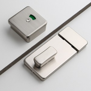 Serrure de porte de toilettes SUNPN Xunpeng en alliage de zinc finition brossée, ensemble de quatre pièces pour toilettes publiques - Product Image 3